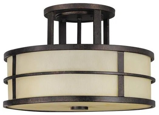 Πλαφονιέρα Φωτιστικό Οροφής 3xE27 Ύψος 23cm Fusion Elstead Lighting-FE-FUSION-SF-Μπρονζέ FE-FUSION-SF