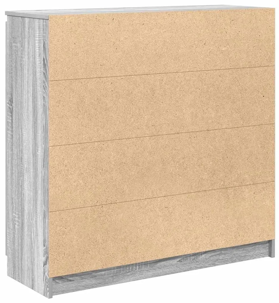 Συρταριέρα με Συρτάρια Γκρι Sonoma 100,5x35x98,5 εκ. Επεξ. Ξύλο - Γκρι