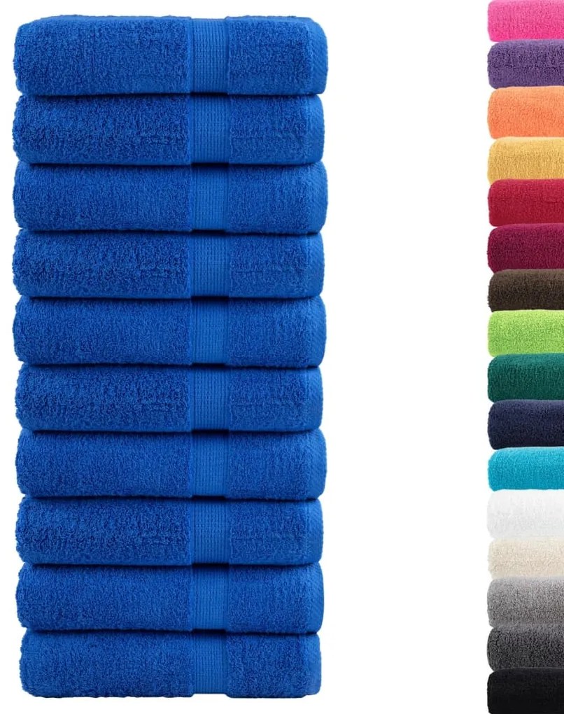 vidaXL Χειροπετσέτες Premium SOLUND 10 τεμ. Μπλε 50x100 εκ. 600 γρ./μ²