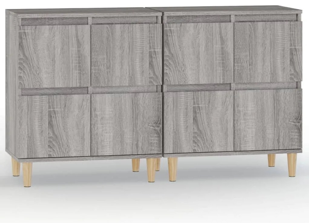 vidaXL Ντουλάπι 2 τεμ. Γκρι Sonoma 60x35x70 εκ. από Επεξεργασμένο Ξύλο