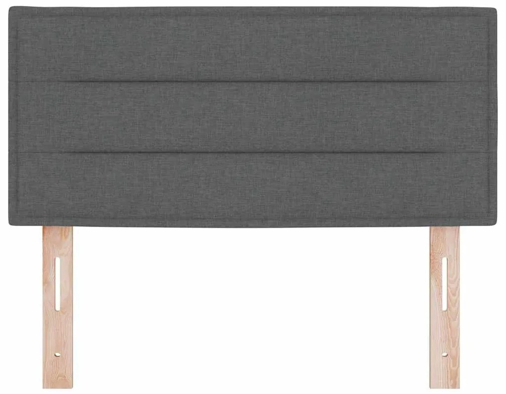 vidaXL LED κεφαλάρι με φώτα λωρίδας LED Σκούρο γκρι 90 cm ύφασμα