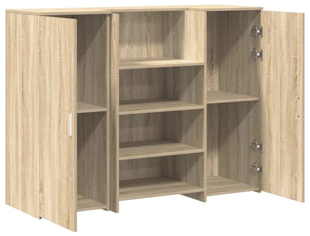 vidaXL Γραφείο υποδοχής Sonoma Δρυς 135x50x103,5εκ. Επεξεργασμένο Ξύλο