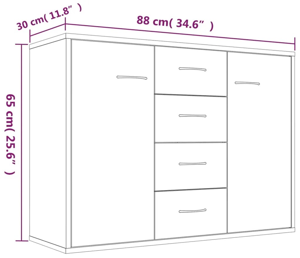 ΝΤΟΥΛΑΠΙ ΓΚΡΙ SONOMA 88X30X65 ΕΚ. ΑΠΟ ΕΠΕΞΕΡΓΑΣΜΕΝΟ ΞΥΛΟ 815370