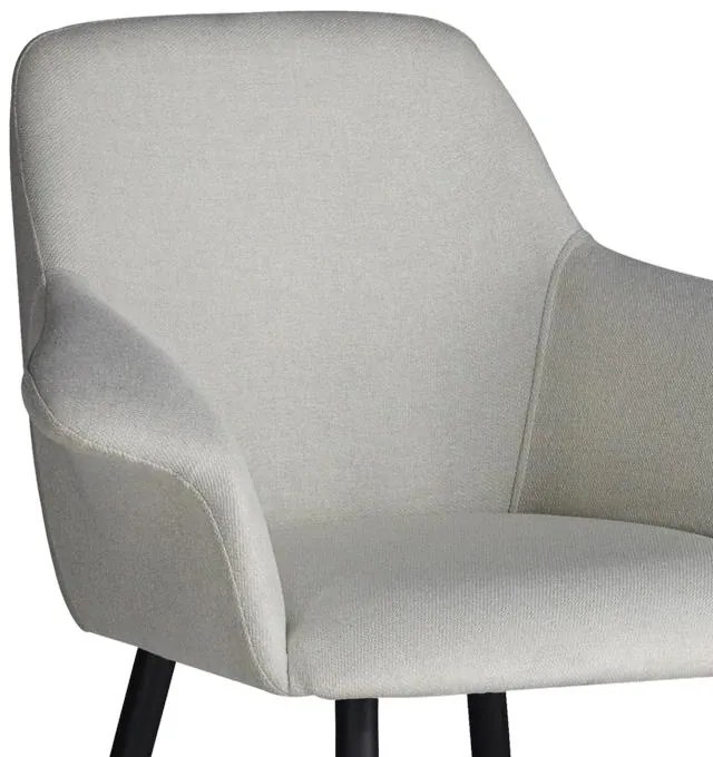 Καρέκλα - Πολυθρόνα Parsow εκρού ύφασμα-πόδι μαύρο μέταλλο 77x63x85εκ 77x63x85 εκ.