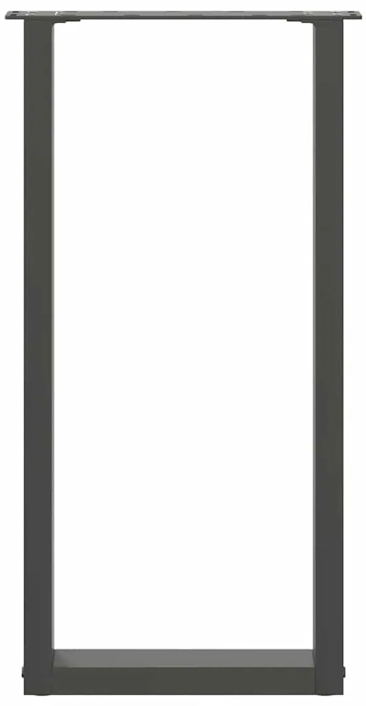 vidaXL Πόδια Κονσόλας 2 τεμ. σε σχήμα U, Ανθρακί 38x(72-73) εκ. από Ατσάλι