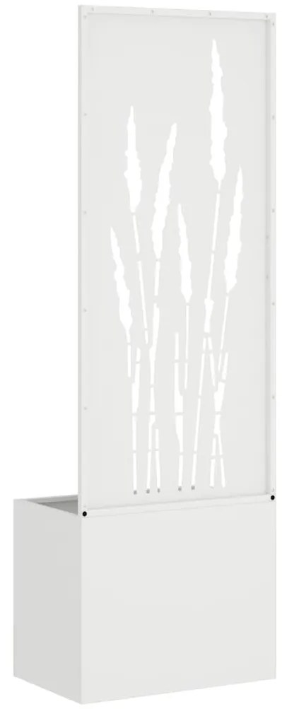 vidaXL Οθόνη Ιδιωτικότητας Κήπου Μαιανδρικό σχέδιο Λευκό 50 x 140 cm