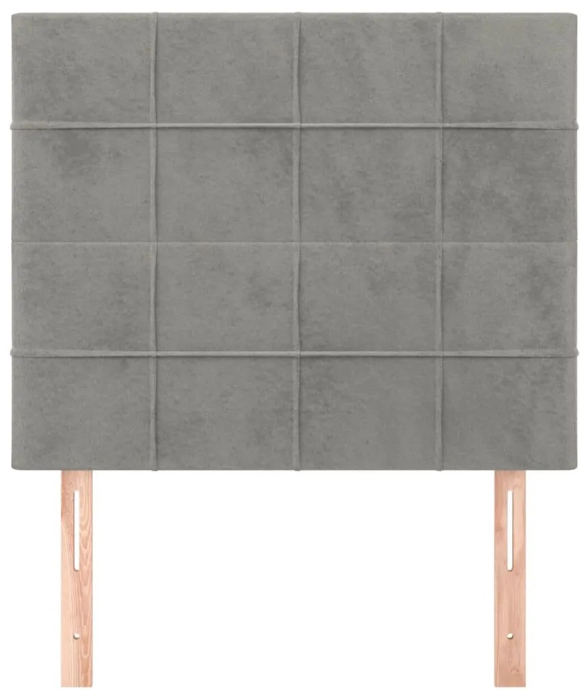 vidaXL Κεφαλάρια Κρεβατιού 2 τεμ. Αν. Γκρι 90x5x78/88 εκ. Βελούδινο