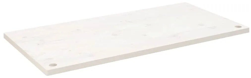 vidaXL Επιφάνεια Γραφείου Λευκή 110x60x2,5 εκ. από Μασίφ Ξύλο Πεύκου