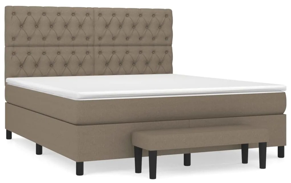 ΚΡΕΒΑΤΙ BOXSPRING ΜΕ ΣΤΡΩΜΑ TAUPE 160X200 ΕΚ. ΥΦΑΣΜΑΤΙΝΟ 3136849