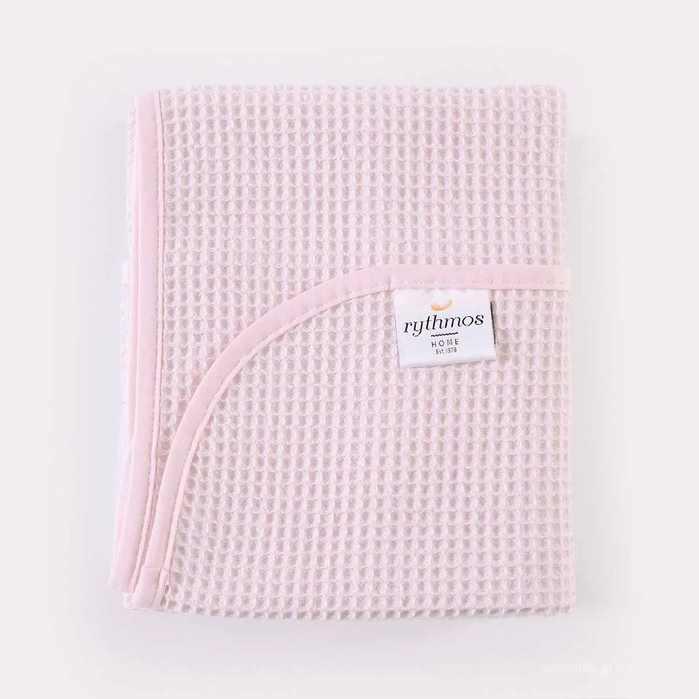 Κουβέρτα Πικέ Αγκαλιάς (80x90) Rythmos Sweety Pink