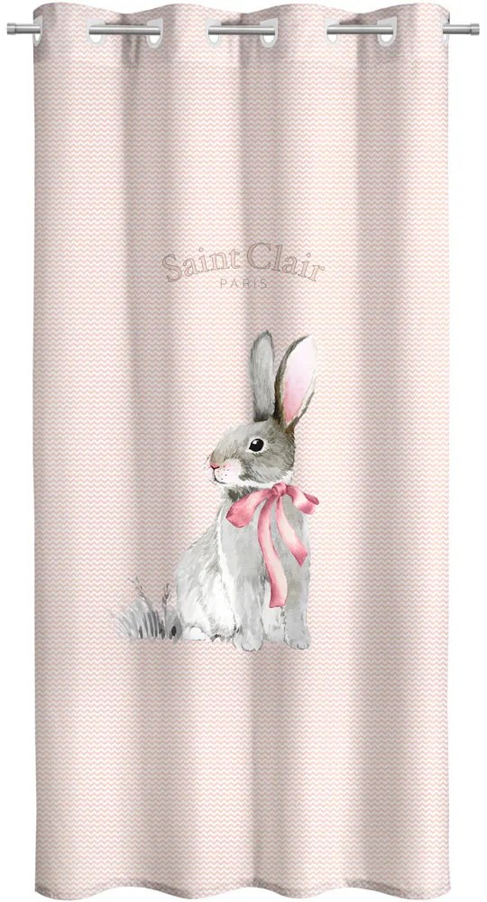 Παιδική Κουρτίνα (160x240) Με Τρουκς Saint Clair Lapin Pink