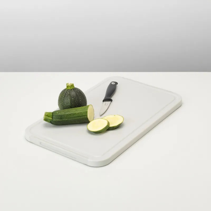 Τραπέζι κοπής και σερβιρίσματος Brabantia Tasty+ 1003308, 40x25 cm, Αντιολισθητικό, Εύκολο στο καθάρισμα, Ανοιχτό γκρι
