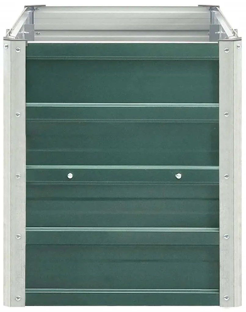 vidaXL Ζαρντινιέρα Υπερυψωμένη Πράσινη 240x40x45 εκ. Γαλβαν. Χάλυβας