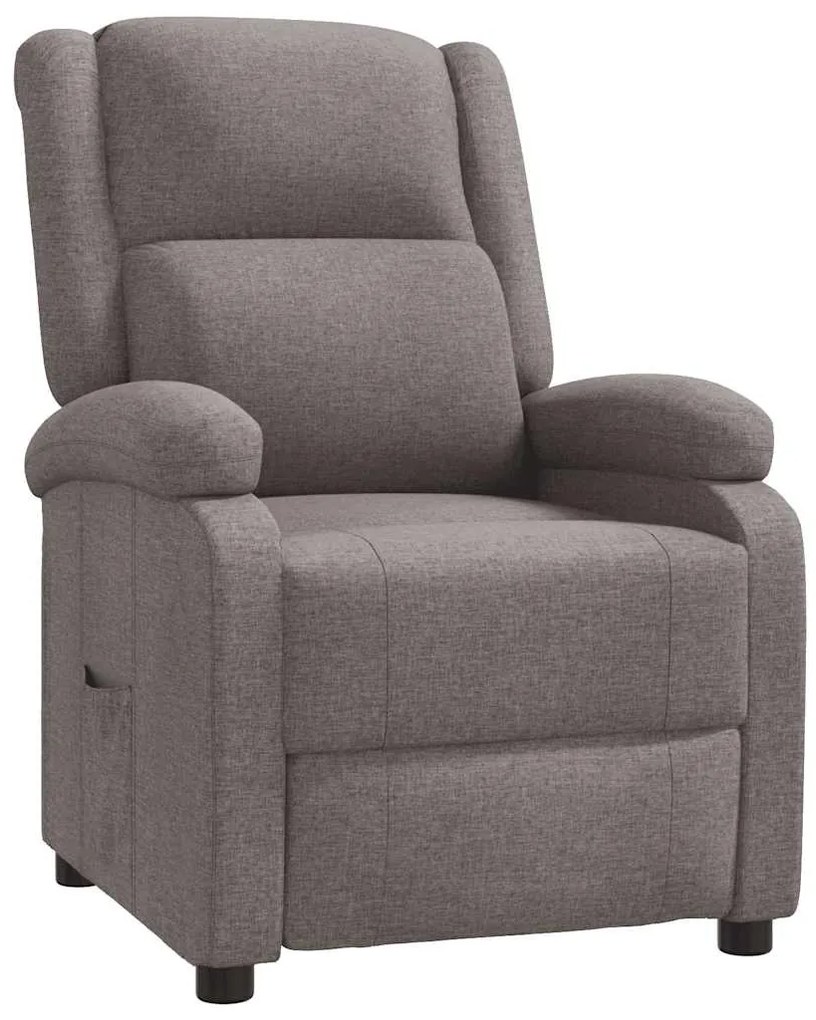 vidaXL Πολυθρόνα Ανακλινόμενη Taupe Υφασμάτινη