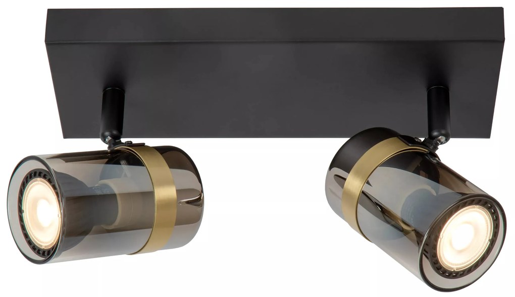 Φωτιστικό Οροφής Lucide 57900-02-65 UPTON Φυμέ (Smoke)|Μαύρο Ματ (Black Mat)