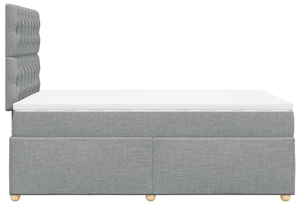 ΚΡΕΒΑΤΙ BOXSPRING ΜΕ ΣΤΡΩΜΑ ΑΝΟΙΧΤΟ ΓΚΡΙ 120X190 ΕΚ. ΥΦΑΣΜΑΤΙΝΟ 3291226