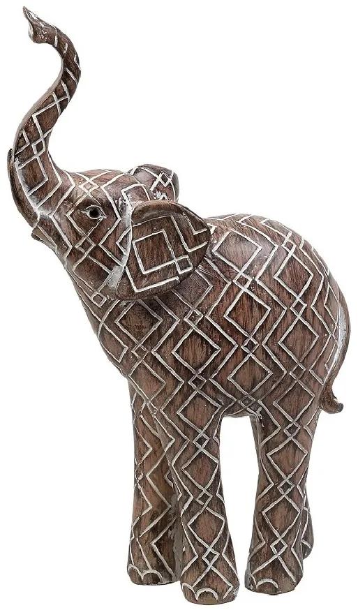 Διακοσμητικός Επιτραπέζιος Ελέφαντας Polyresin Μπεζ ESPIEL 18,5x9,5x35εκ. FIG109