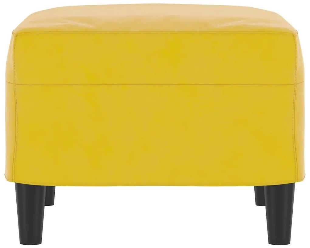 vidaXL Υποπόδιο Κίτρινο 60x50x41 εκ. Βελούδινο