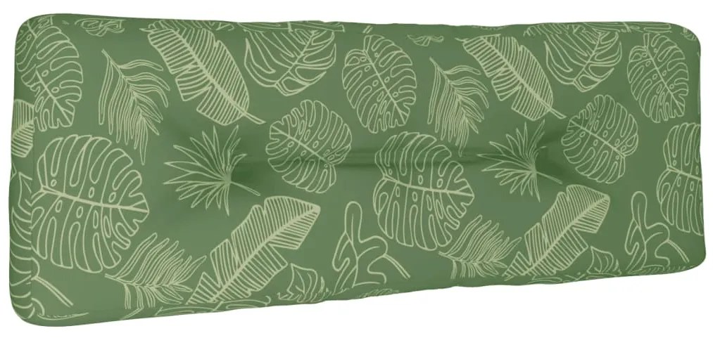 vidaXL Μαξιλάρι Παλέτας με Σχέδιο Φύλλων 120 x 40 x 12 εκ. Υφασμάτινο