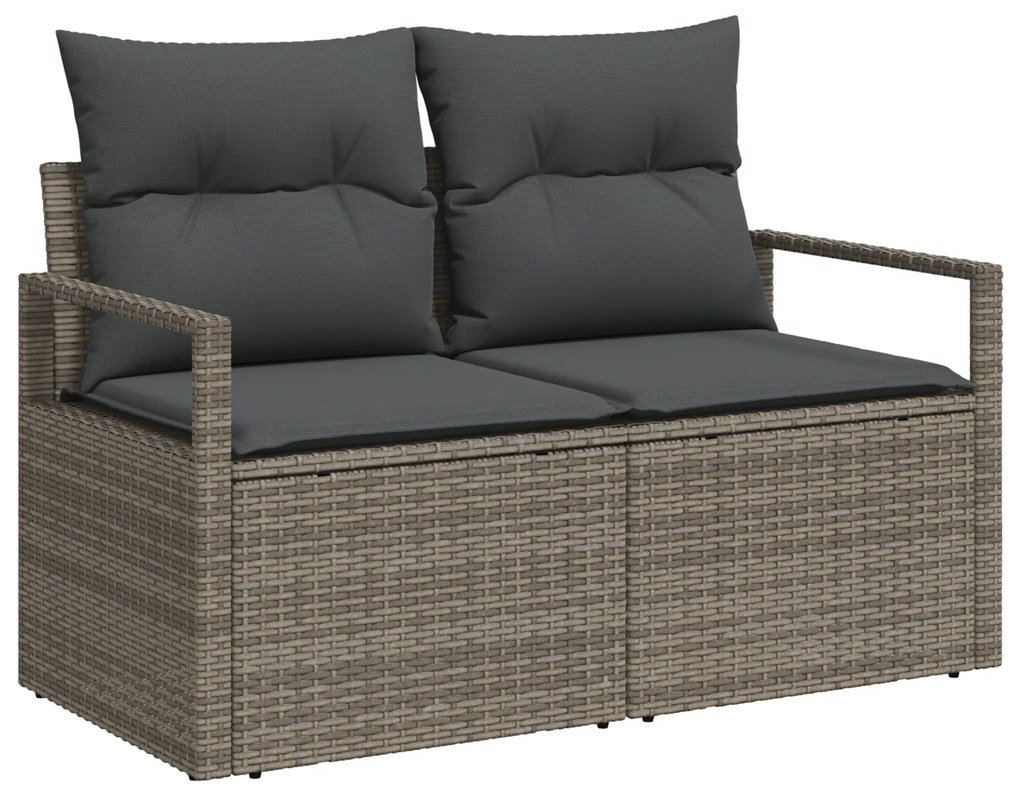 vidaXL 8 τεμαχίων κήπου σαπούνι με γκρι πολυ rattan