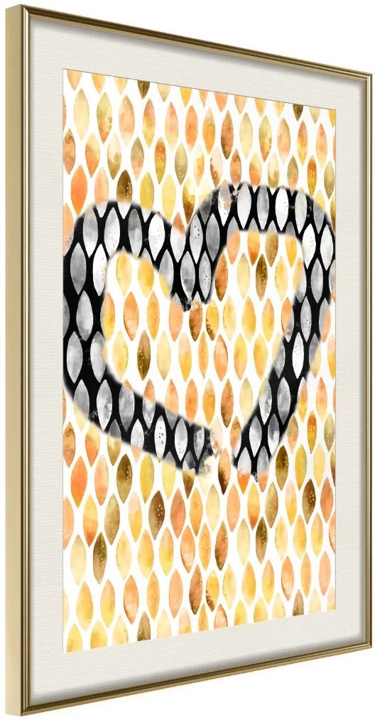 Αφίσα - I Love Oranges - 20x30 - Χρυσό - Με πασπαρτού