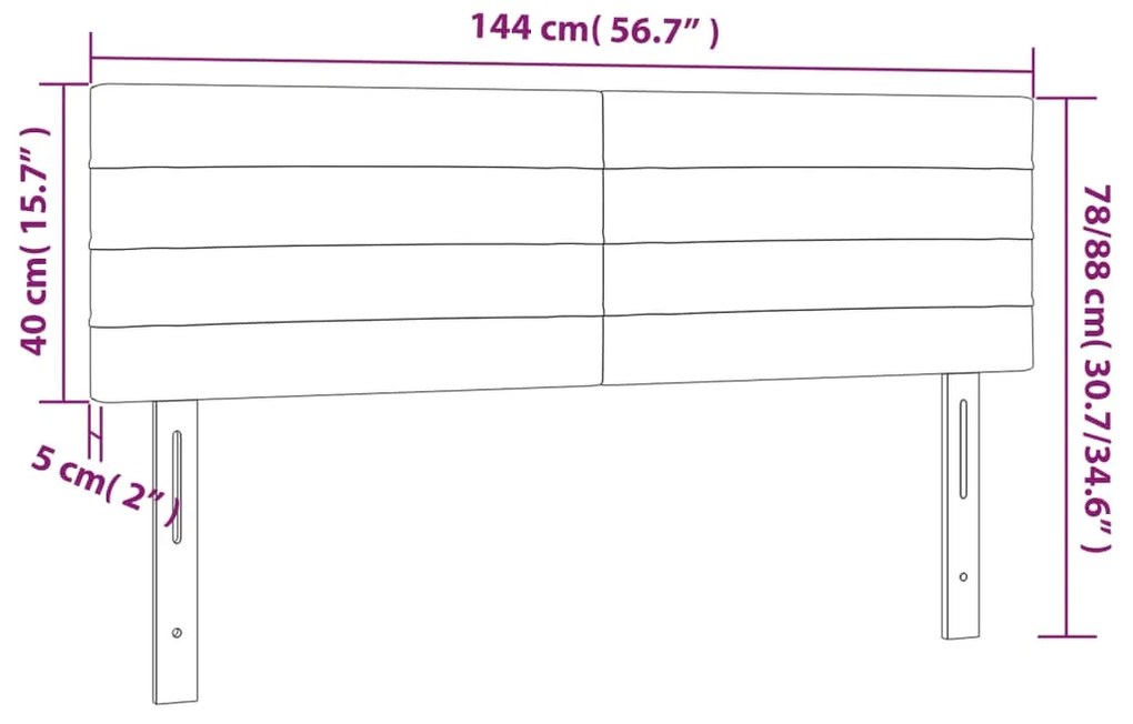 ΚΕΦΑΛΑΡΙ ΚΡΕΒΑΤΙΟΥ LED ΜΑΥΡΟ 144X5X78/88 ΕΚ. ΥΦΑΣΜΑΤΙΝΟ 3121752