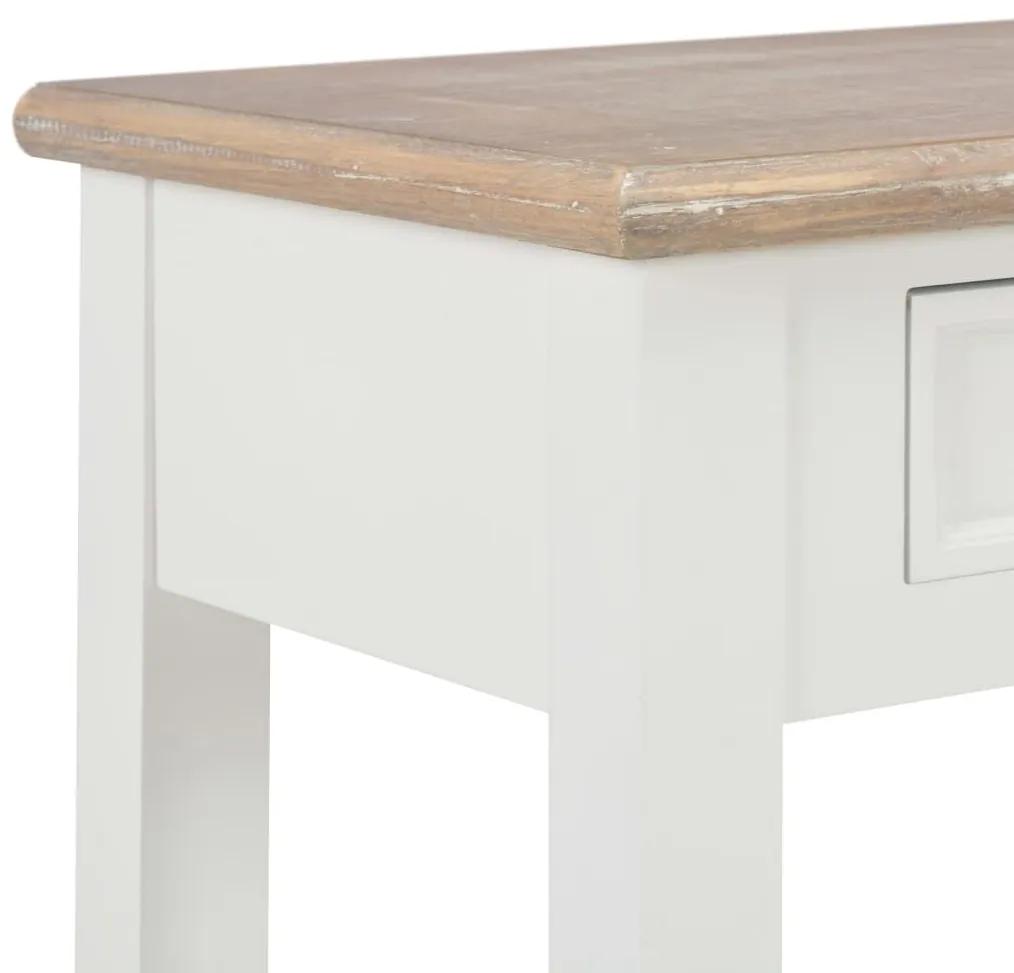 Τραπέζι Κονσόλα Λευκό 110 x 35 x 80 εκ. Ξύλινο - Λευκό