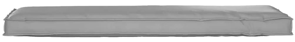 vidaXL Μαξιλάρι παλέτας για πάγκο Γκρι 140 x 40 x 8 εκ. Ύφασμα Oxford