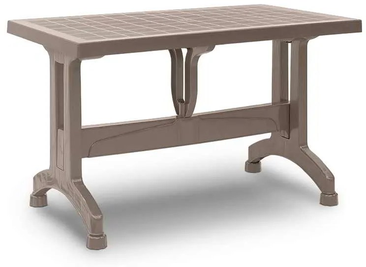 Τραπέζι πολυπροπυλενίου Callan Megapap χρώμα cappuccino 140x80x73εκ.