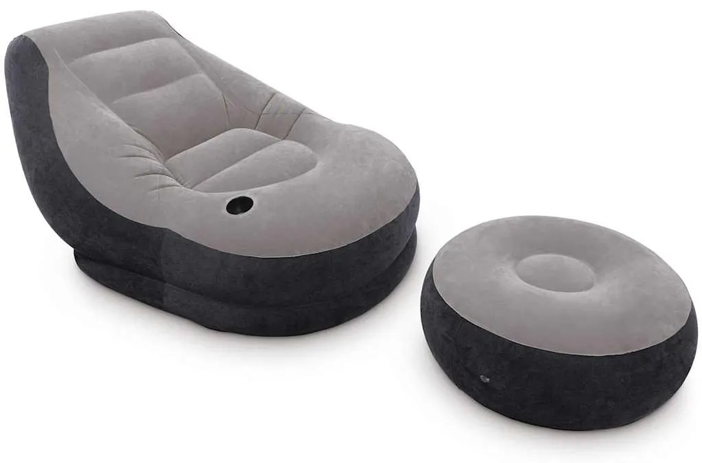 INTEX Καρέκλα Φουσκωτή Ultra Lounge Relax με Πουφ 68564NP