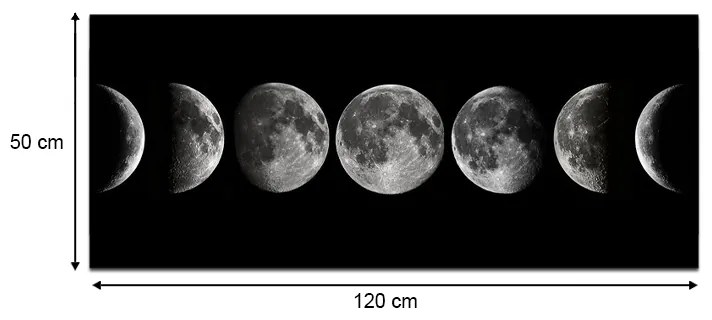 Πίνακας σε καμβά &quot;The Moon&quot; Megapap ψηφιακής εκτύπωσης 120x50x3εκ.