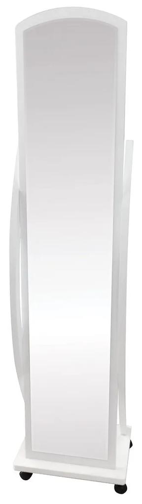 Καθρέπτης Δαπέδου ERCOLANO Λευκό Μελαμίνη/Γυαλί 44x29x164.5cm - Γυαλί - 14620015