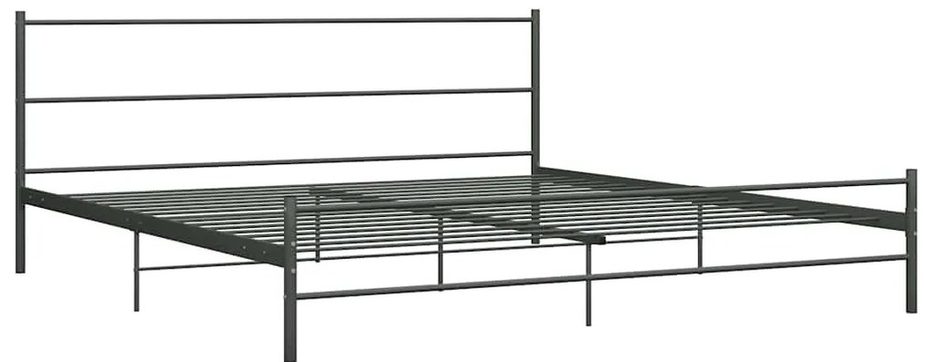 vidaXL Πλαίσιο Κρεβατιού Γκρι 180 x 200 εκ. Μεταλλικό