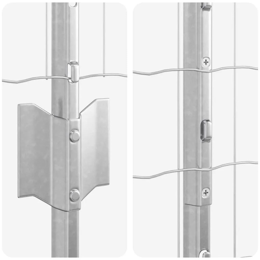 vidaXL Τεντώτο με στήριγμα Ασημί 1,2 x 10 m Ατσάλι