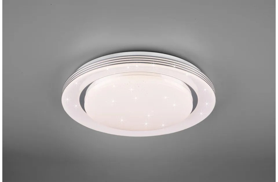 Πλαφονιέρα Φωτιστικό Οροφής LED 21W Λευκό Dimmable 3CCT Εφέ Atria R67041900 Trio Lighting-R67041900-Λευκό R67041900