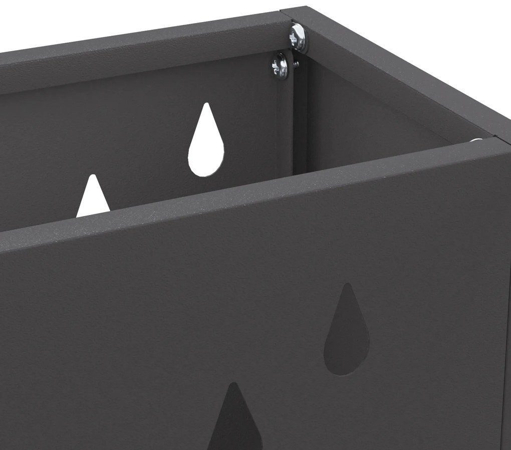 vidaXL Μαύρος Στηρίξουν Ομπρέλα 28x12x41 εκ., από Ατσάλι