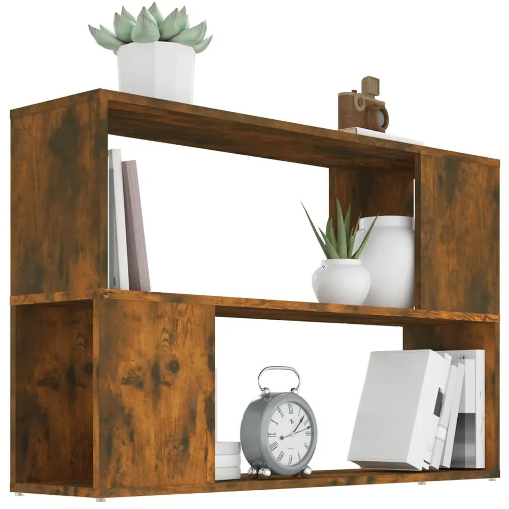 vidaXL Βιβλιοθήκη Καπνιστή Δρυς 100x24x63 εκ. από Επεξεργασμένο Ξύλο