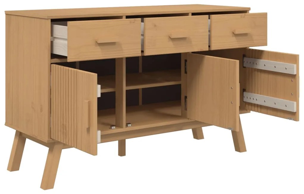 vidaXL Μπουφές OLDEN Καφέ 114 x 43 x 73,5 εκ. από Μασίφ Ξύλο Πεύκου
