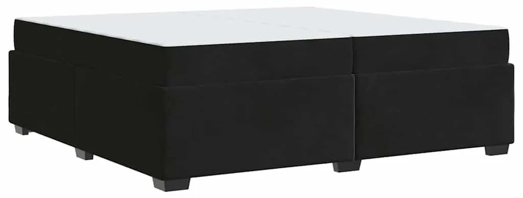 vidaXL Σκελετός Κρεβατιού με στρώμα Μαύρο 200 x 200 cm Βελούδο