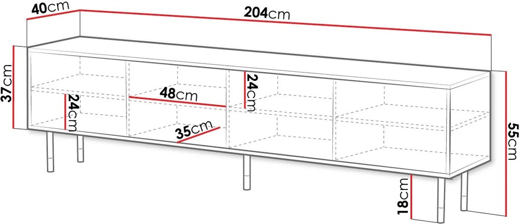 Έπιπλο τηλεόρασης Mountain 4D