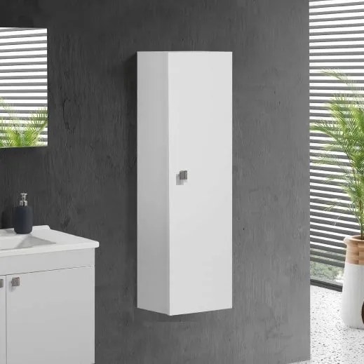 Στήλη Luna Λευκή Γυαλιστερή Μελαμίνη σε MDF 800140LC 36x27x140cm MARTIN BATH  800140LC
