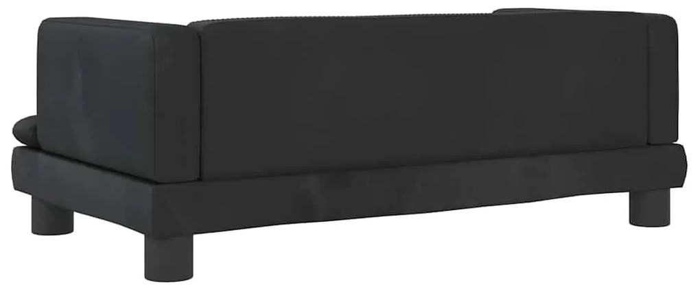 vidaXL Καναπές Παιδικός Μαύρο 80 x 45 x 30 εκ. από Βελούδο