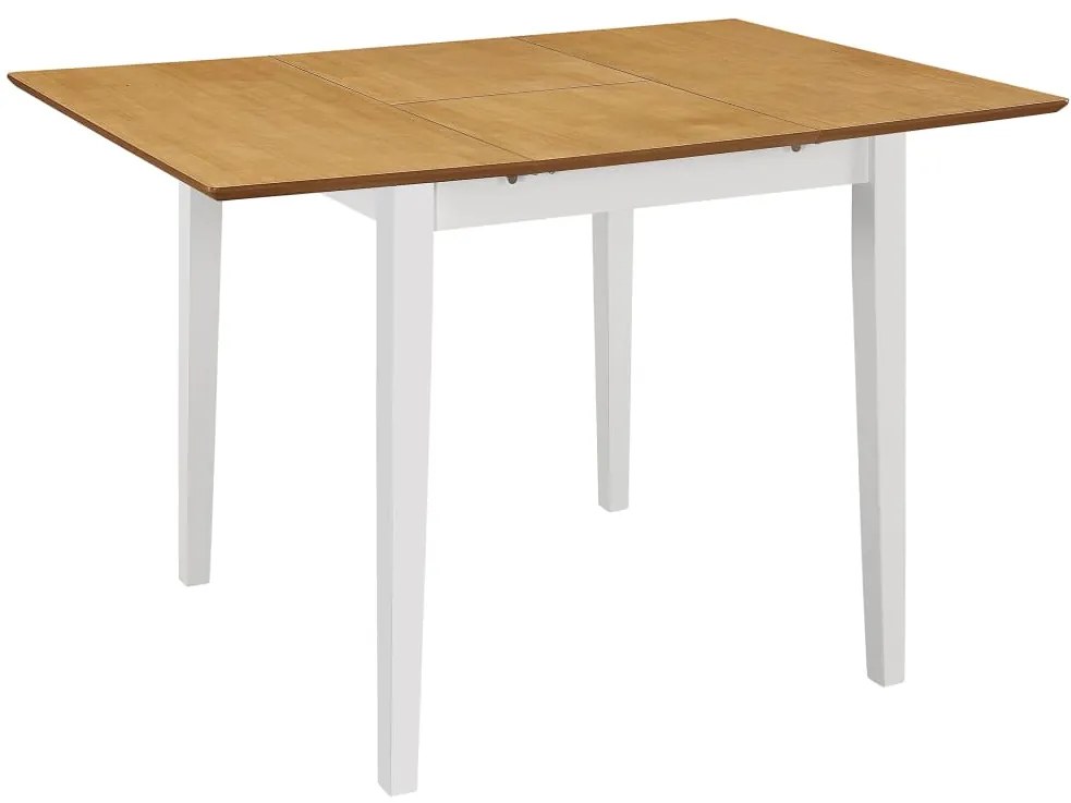 vidaXL Τραπεζαρία Επεκτεινόμενη Λευκή (80-120) x 80 x 74 εκ. από MDF
