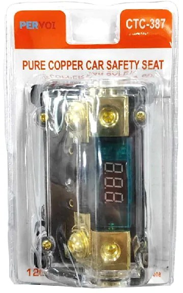 PerVoi Ασφαλειοθήκη με ψηφιακό βολτόμετρο CTC-387 - Digital Fuse Holder