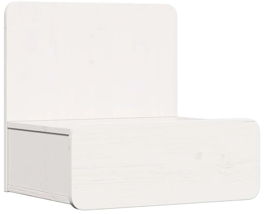 vidaXL Κομοδίνο 2 pcs Λευκό 44 x 32.5 x 40 εκ. Μασίφ ξύλο πεύκου