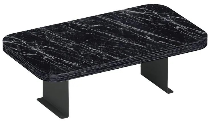 Βοηθητικό τραπεζάκι Linea I όψη μαύρο μάρμαρο - μαύρα μεταλλικά πόδια 20x35x10 εκ. 20x35x10 εκ.