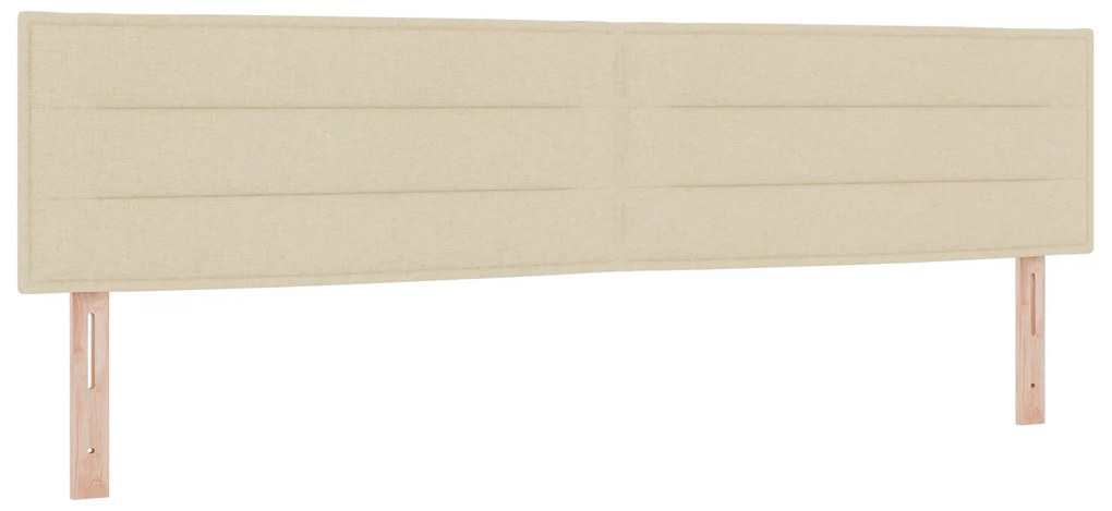 vidaXL Κρεβάτι Box Spring με Στρώμα σε Κρεμ, 200 x 200 εκ - Ύφασμα
