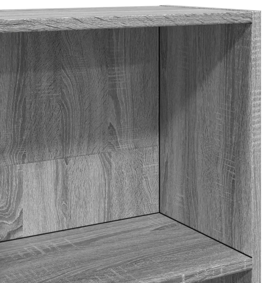 vidaXL Βιβλιοθήκη Γκρι Sonoma 60x24x176 εκ. από Επεξεργασμένο Ξύλο