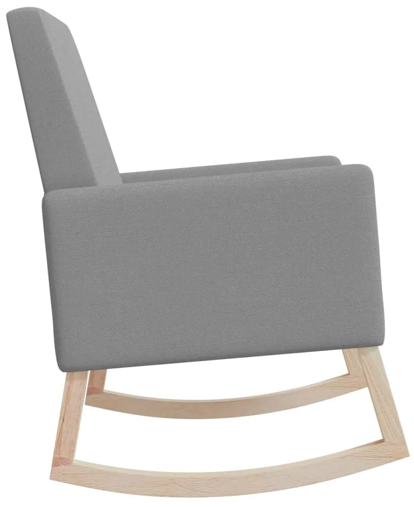 vidaXL Κουνιστή Πολυθρόνα Ανοιχτό Γκρι Υφασμάτινη