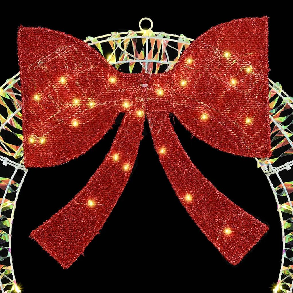 vidaXL Στεφάνι με 60 LED Θερμό λευκό 75 cm PET